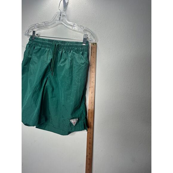Guess Green Stretch Waist Drawstring Nylon Jogging Shorts Small - Picture 8 of 12